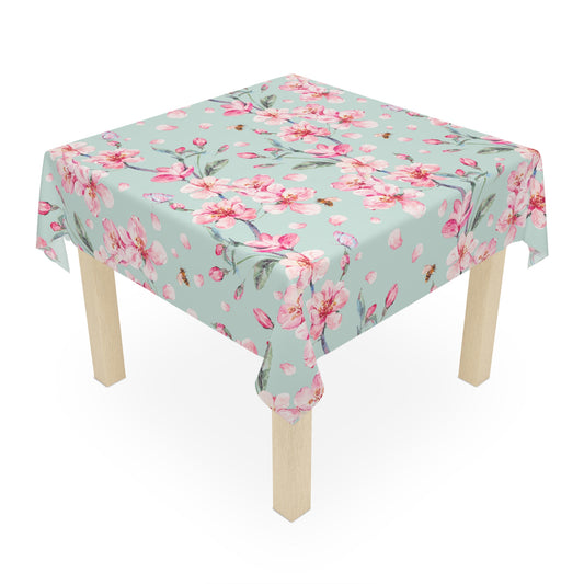 Cherry Blossoms and Honey Bees Tablecloth