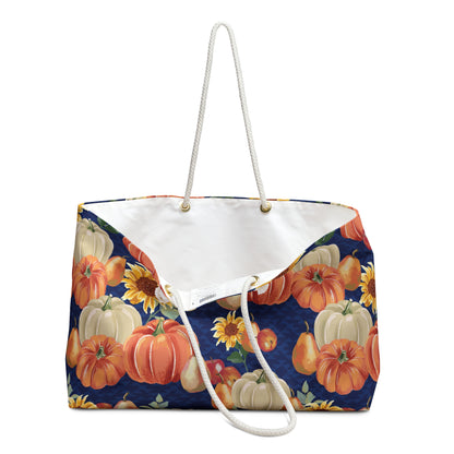 Fall Pumpkins and Sunflowers Weekender Bag