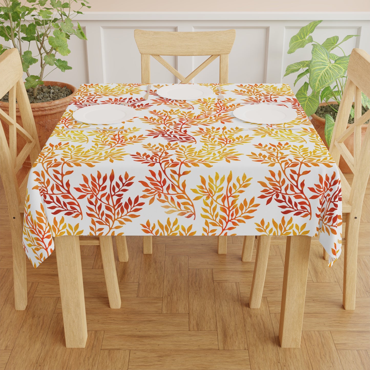 Fall Red and Orange Leaves Tablecloth