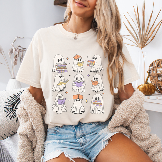 Halloween Ghosts Reading T-shirt