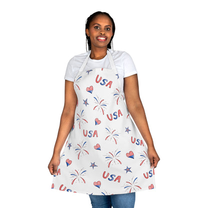 Hearts and Fireworks Apron
