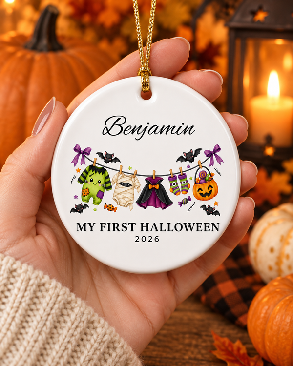 Personalized My First Halloween Ornament | Ceramic Keepsake 2026