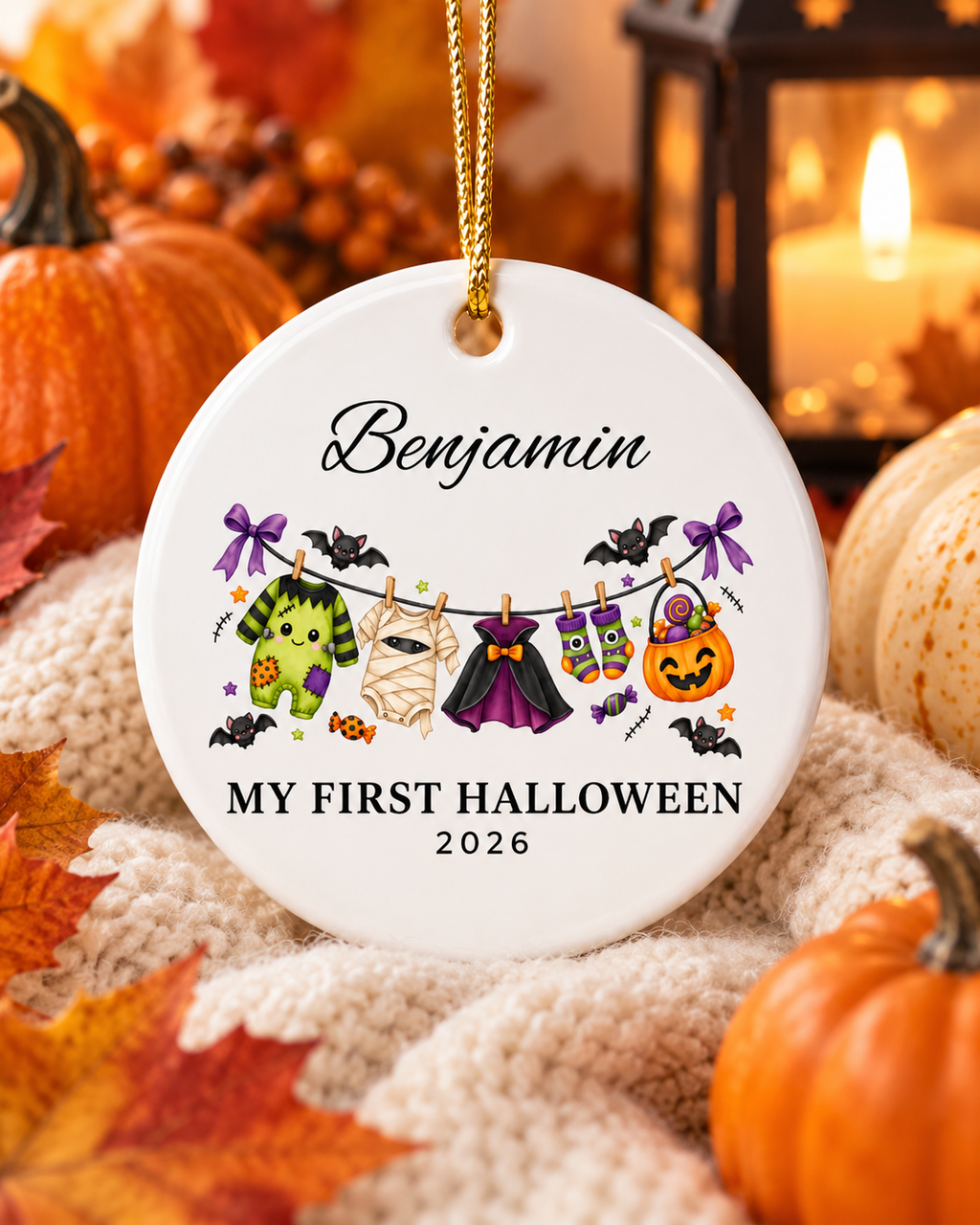 Personalized My First Halloween Ornament | Ceramic Keepsake 2026