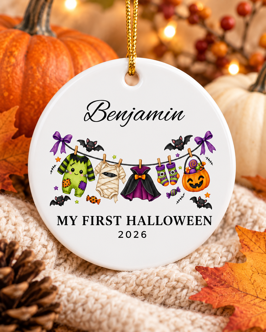 Personalized My First Halloween Ornament | Ceramic Keepsake 2026