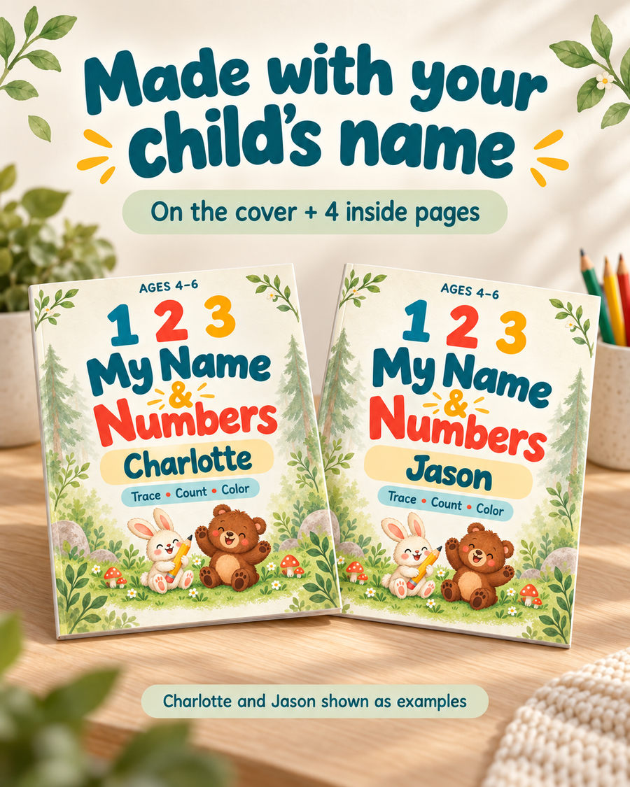My Name & Numbers Coloring Book