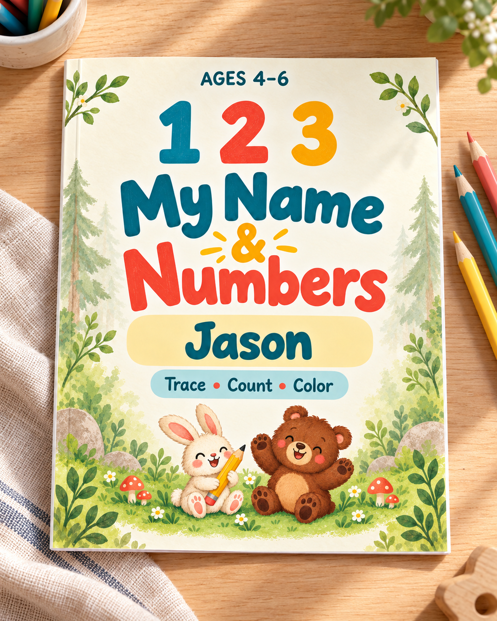 My Name & Numbers Coloring Book