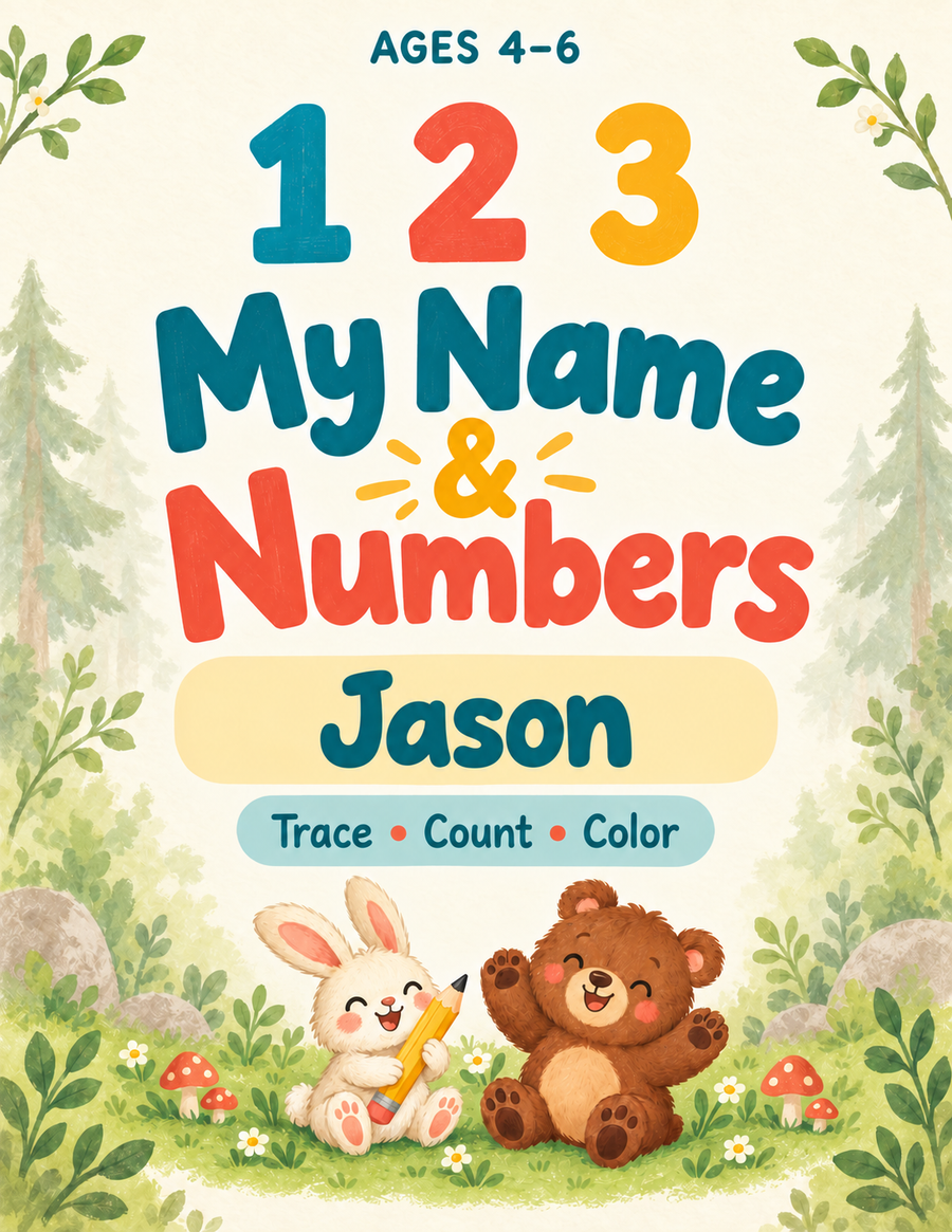 My Name & Numbers Coloring Book