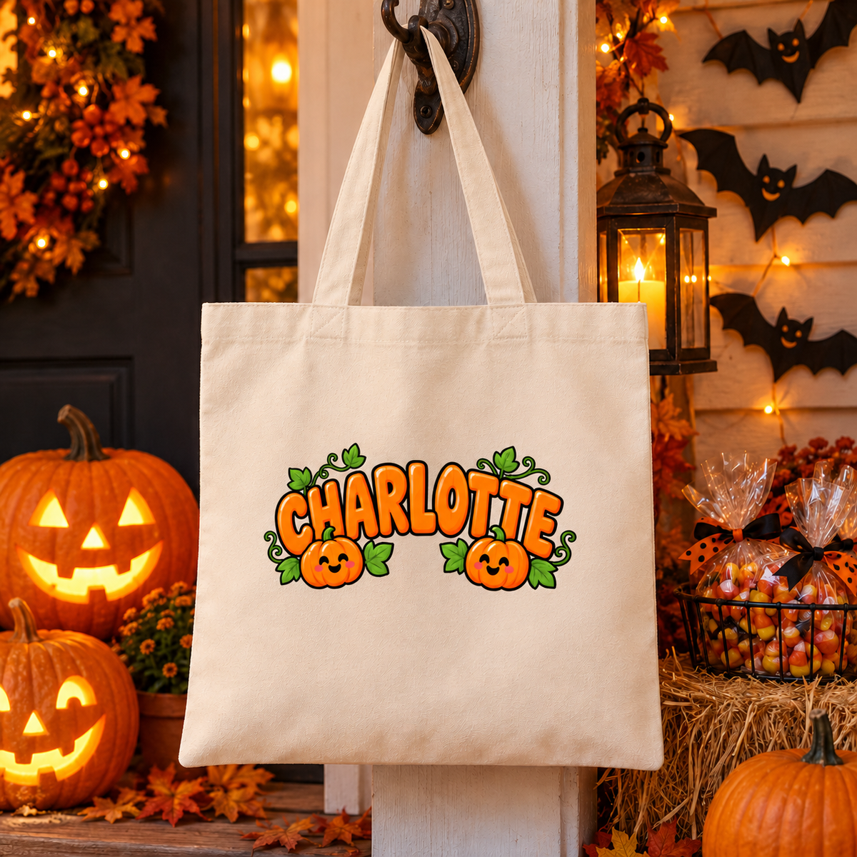 Personalized Pumpkin Patch Halloween Treat Bag