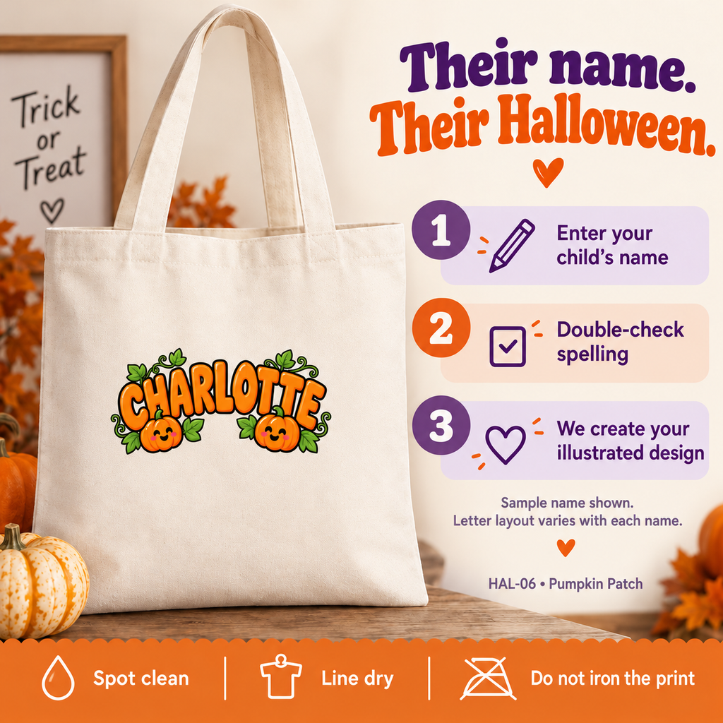 Personalized Pumpkin Patch Halloween Treat Bag