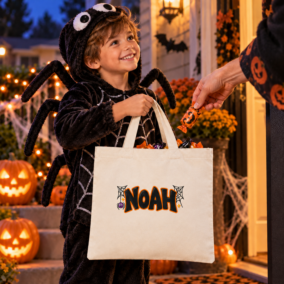 Personalized Web Wonder Halloween Treat Bag