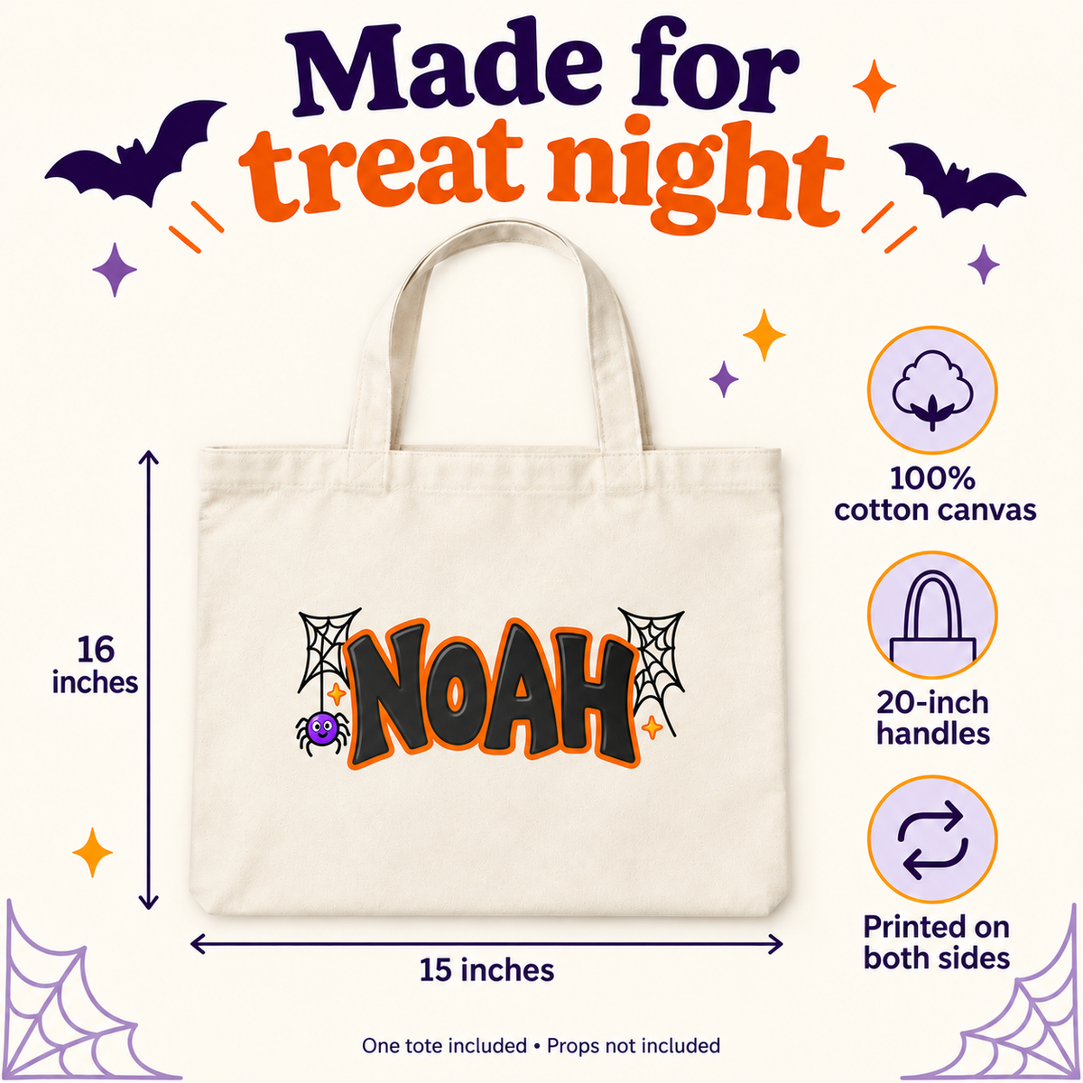 Personalized Web Wonder Halloween Treat Bag