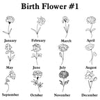 Personalized Calendar Birthstone Necklace - Custom Date Anniversary Gift