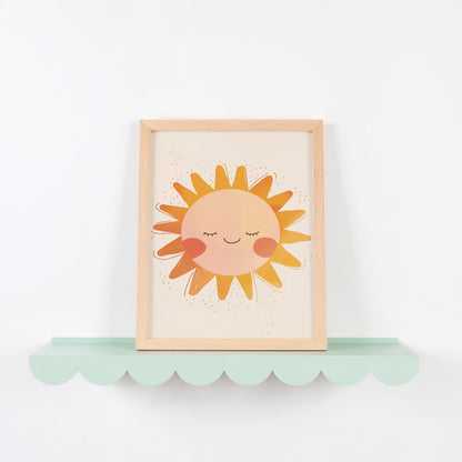 Happy Sun Smiling on a Wall Decor Art Framed product type