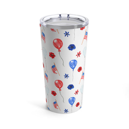 American Flags and Balloons Tumbler 20oz