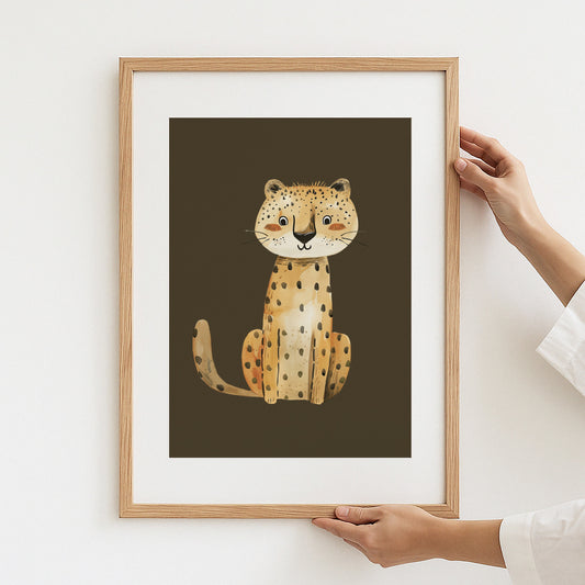 Cute Leopard Art Print Wall Decor product type