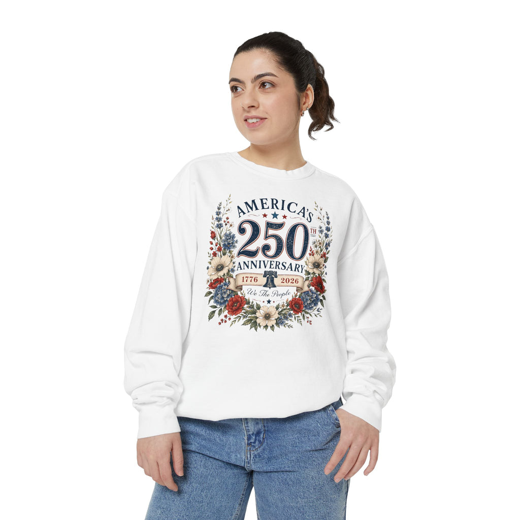 America's 250th Anniversary Floral Wreath Sweatshirt