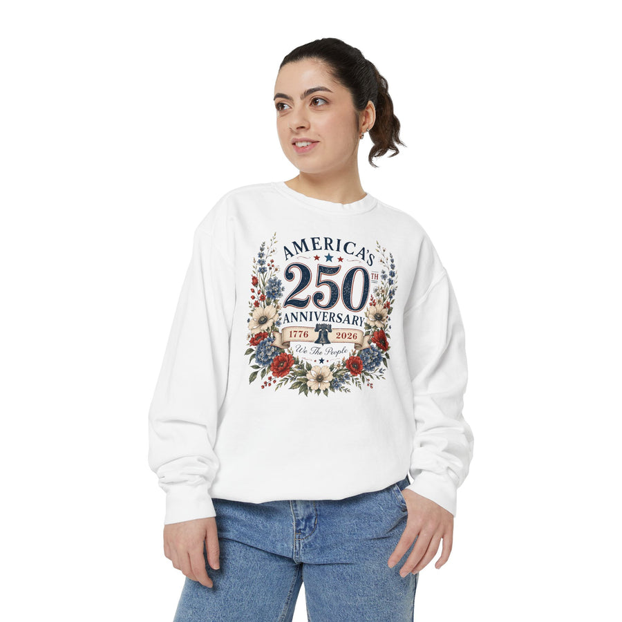 America's 250th Anniversary Floral Wreath Sweatshirt