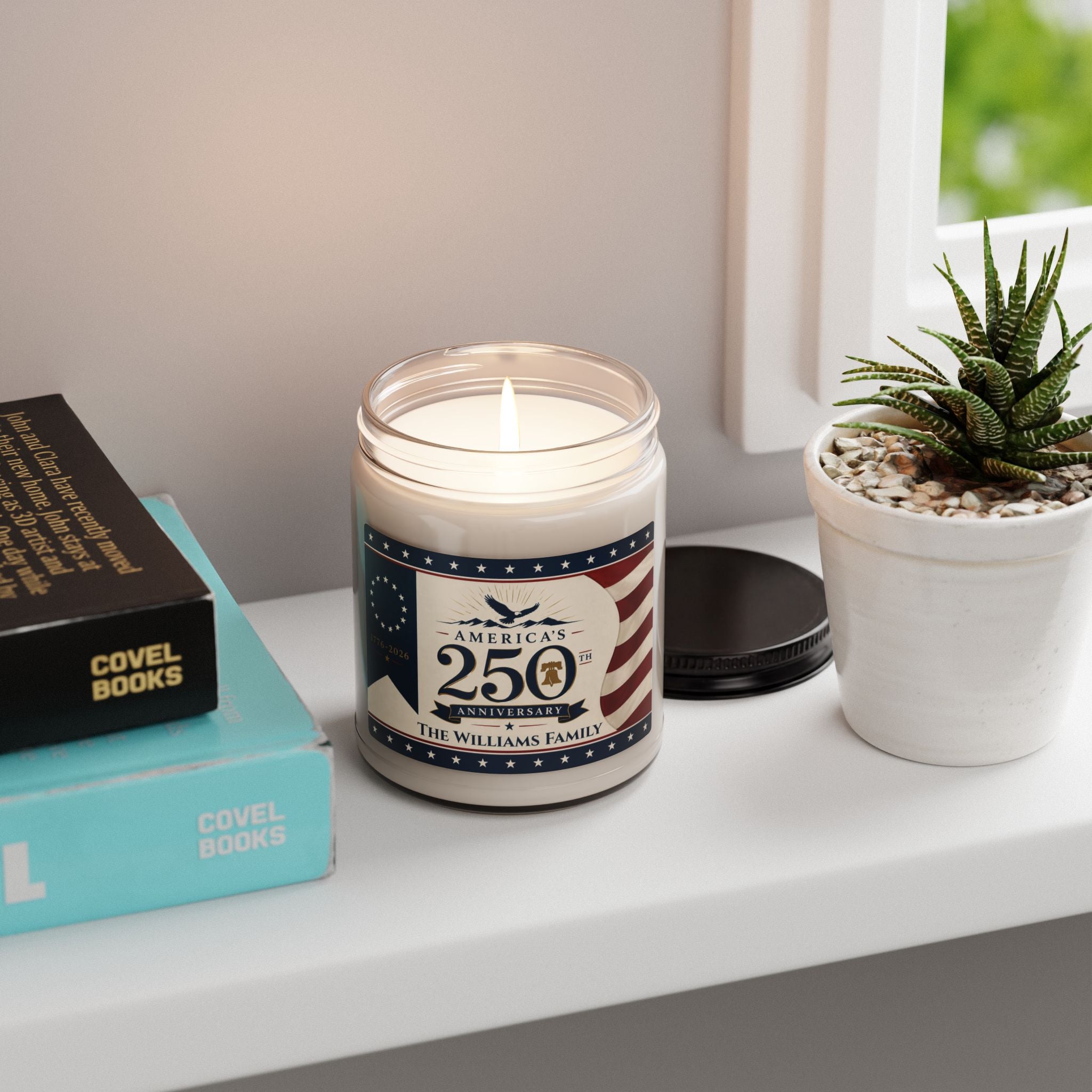 Personalized America's 250th Anniversary Soy Candle | 9oz Scented Jar
