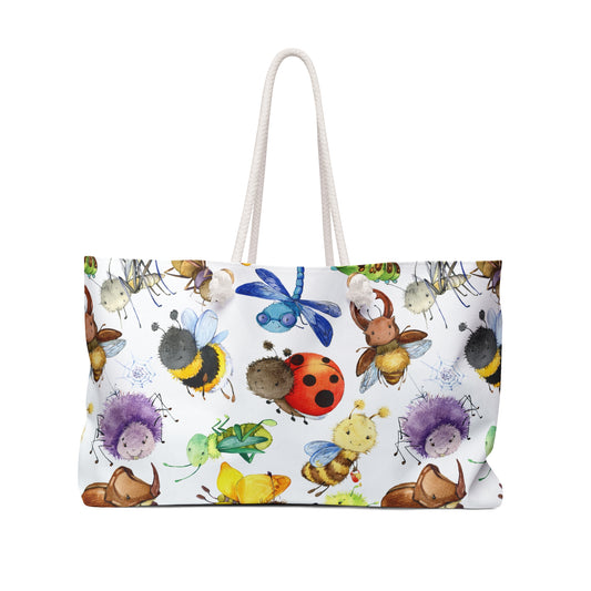 Ladybugs, Bees and Dragonflies Weekender Bag