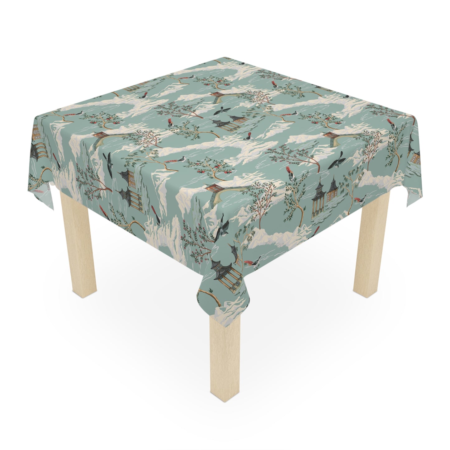 Chinoiserie Chinese Pagoda Tablecloth