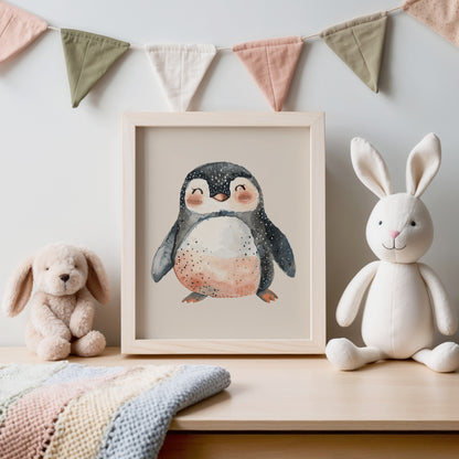 Adorable Penguin Framed Print for Nursery Decor product