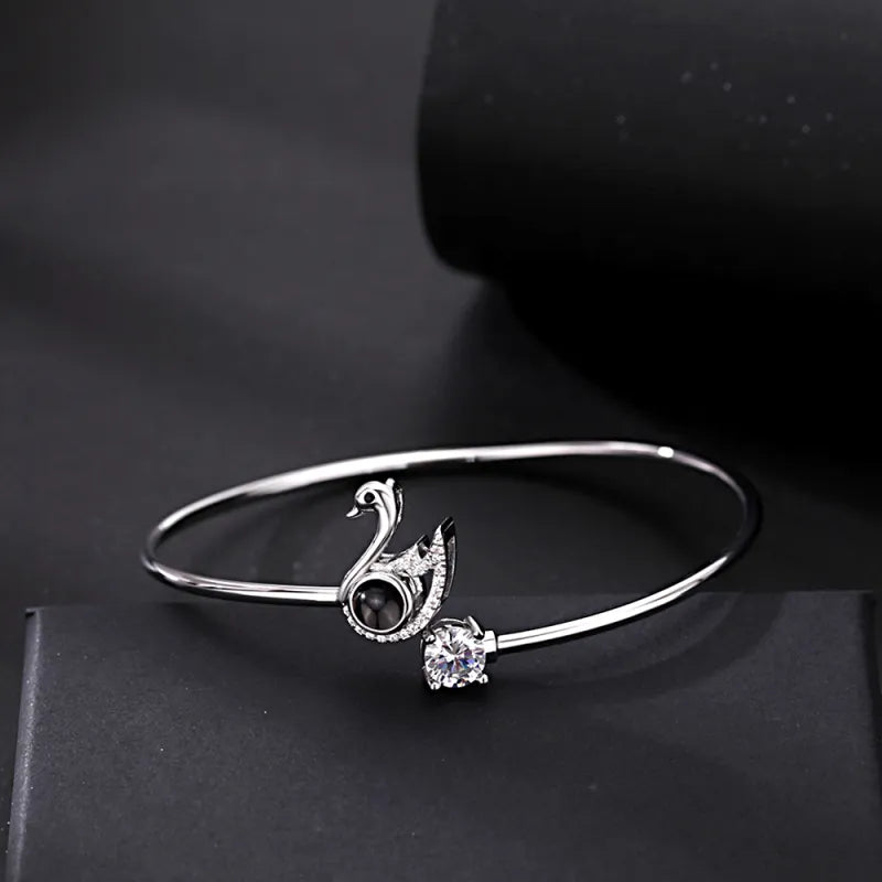 Custom Photo Projection Bracelet - Hidden Picture Heart Jewelry