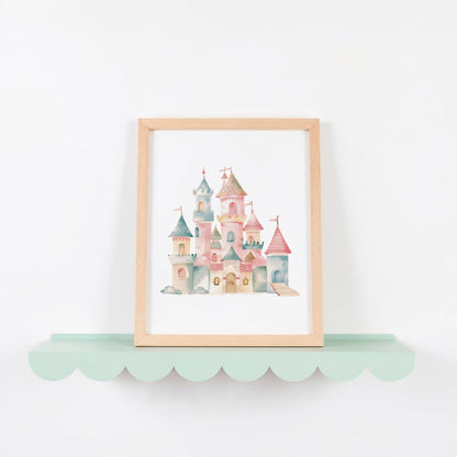 Whimsical Castle Illustration Framed Art product type