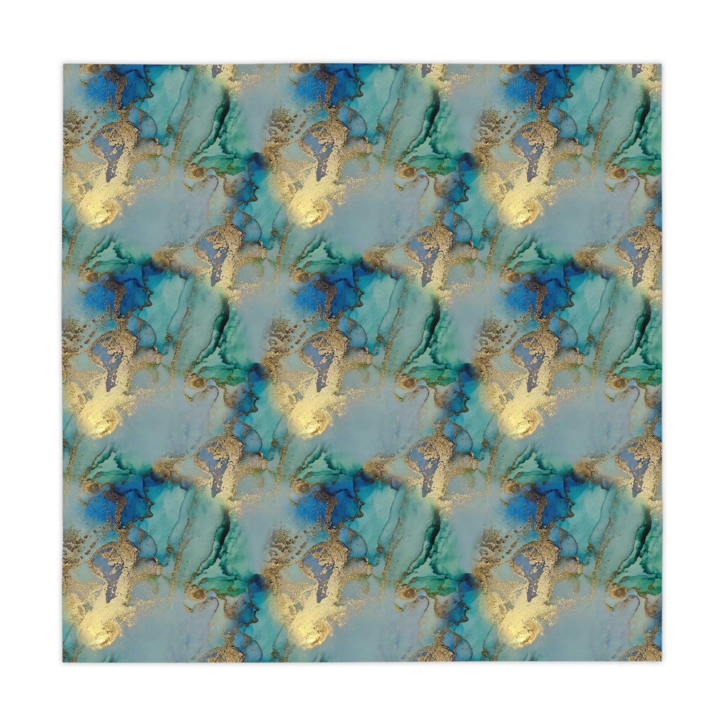 Gold and Blue Marble Tablecloth