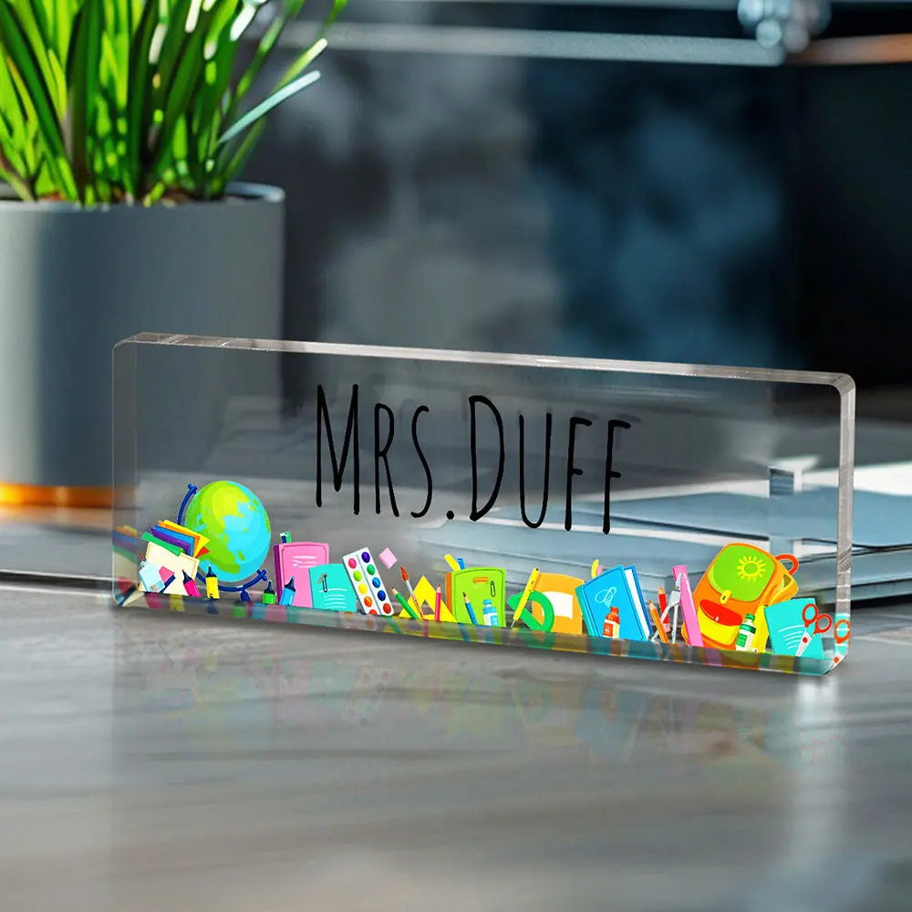 Personalized Teacher Desk Name Plate