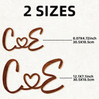 Personalized Wooden Couple Initials Sign - Custom Rustic Home Decor