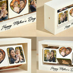 Custom Rotating Photo Cube Frame - 360° Display Stand