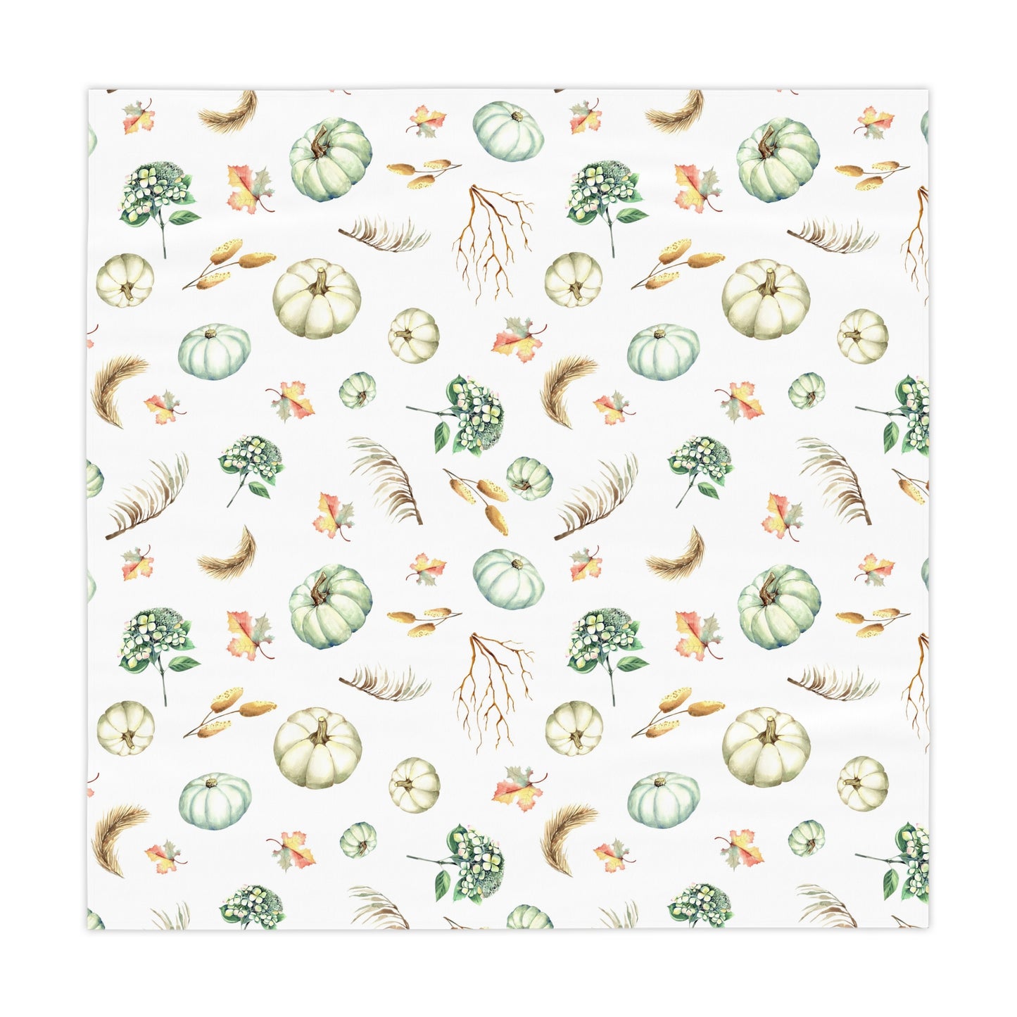 Fall Pumpkins and Leaves Tablecloth
