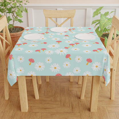 Daisies and Mushrooms Tablecloth