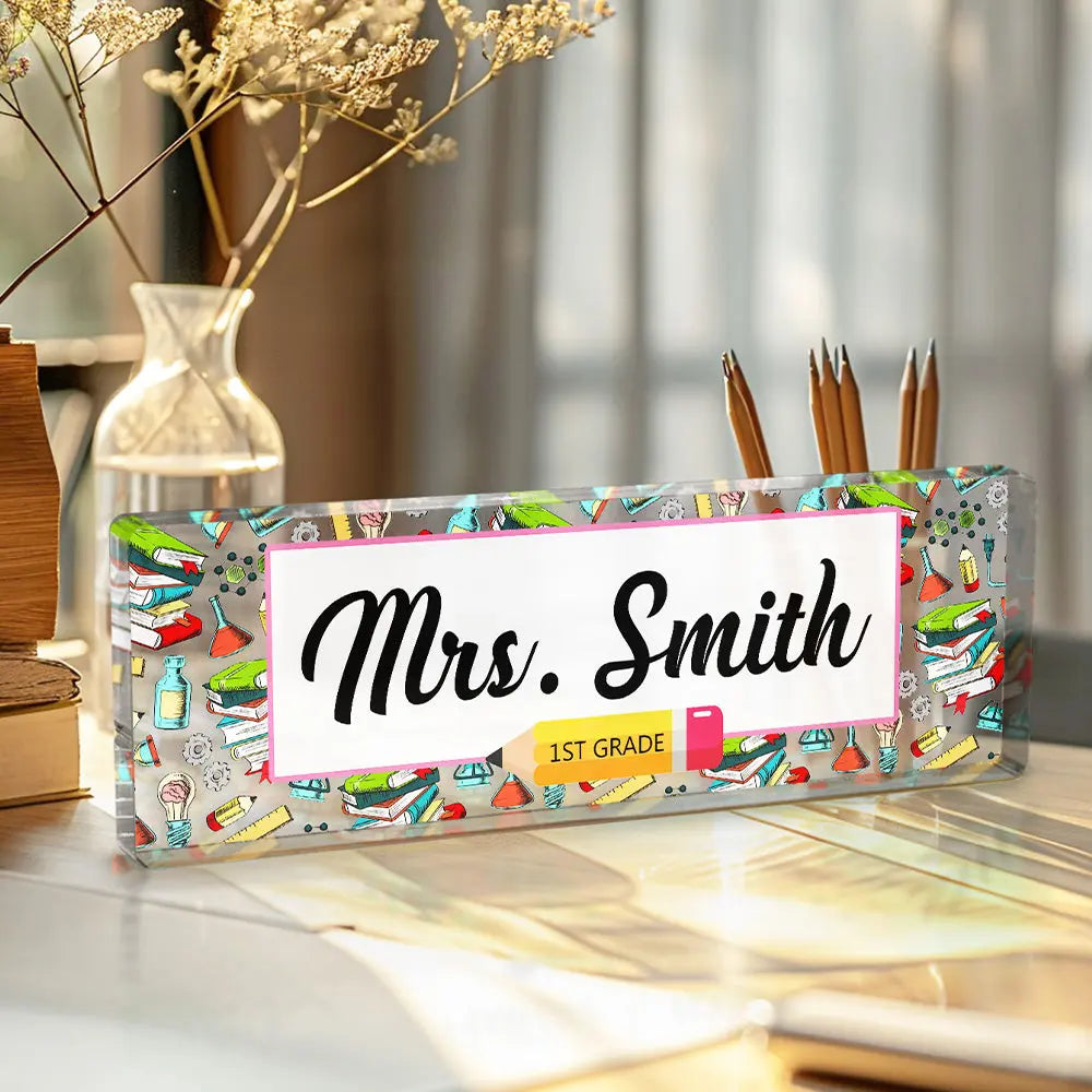 Personalized Teacher Desk Name Plate