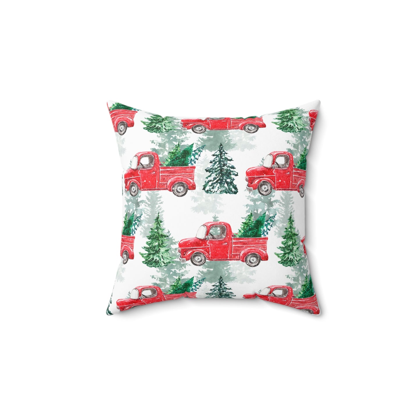 Christmas Tree Farm Spun Polyester Square Pillow