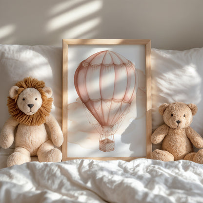 Hot Air Balloon Art Baby Room Decoration Print product type