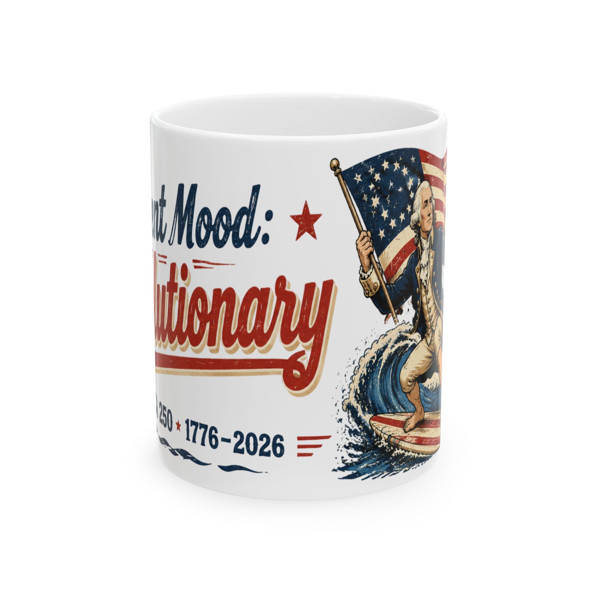 Revolutionary Surfing Patriot Mug | 11oz 15oz Ceramic Coffee Cup