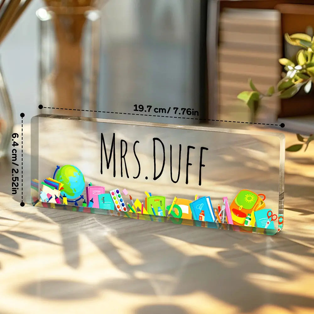 Personalized Teacher Desk Name Plate
