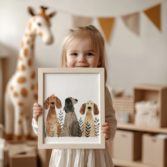 Adorable Animal Print Wall Art for Kids Room product
