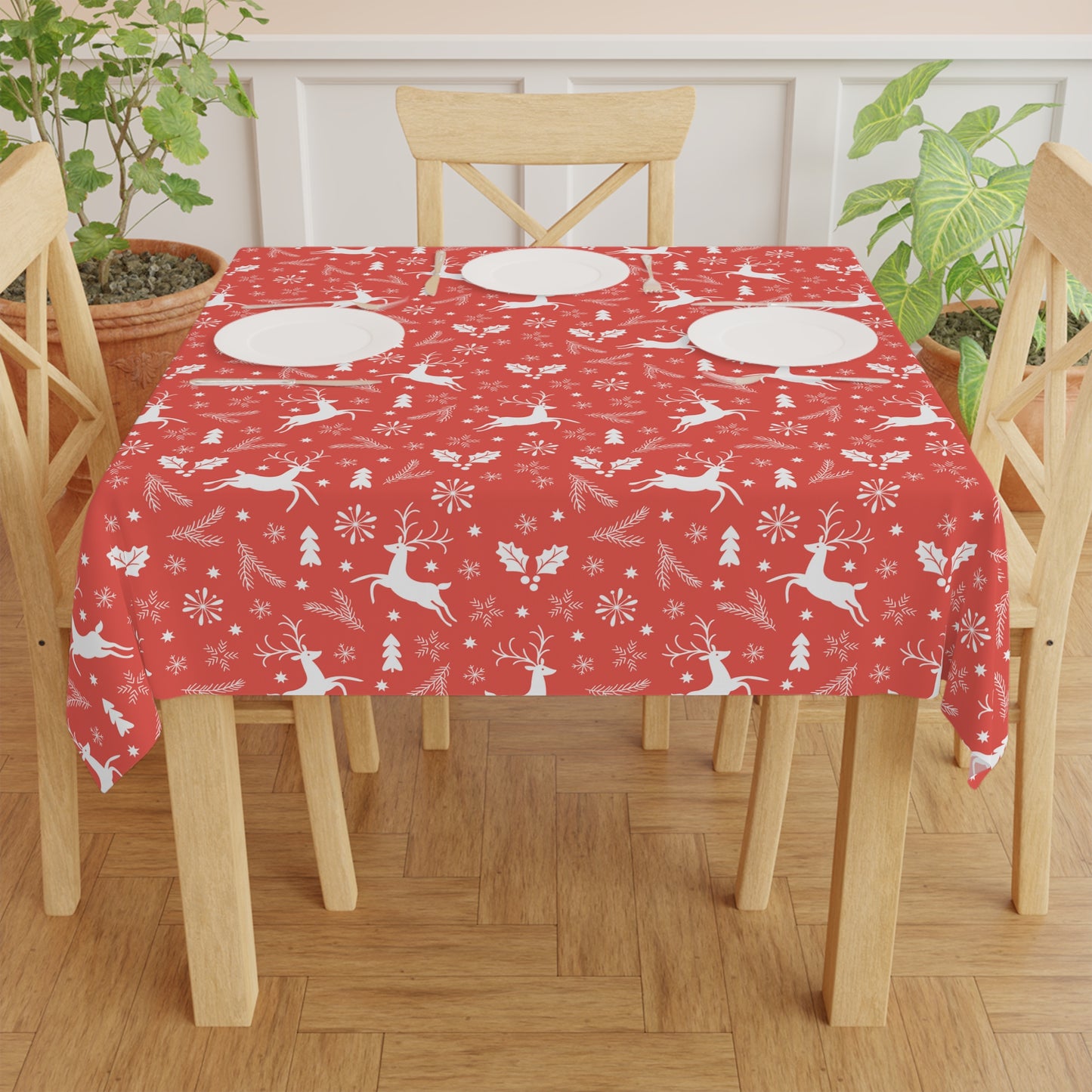 Christmas Reindeers Tablecloth