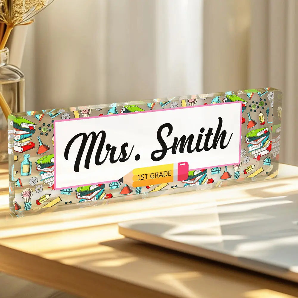 Personalized Teacher Desk Name Plate