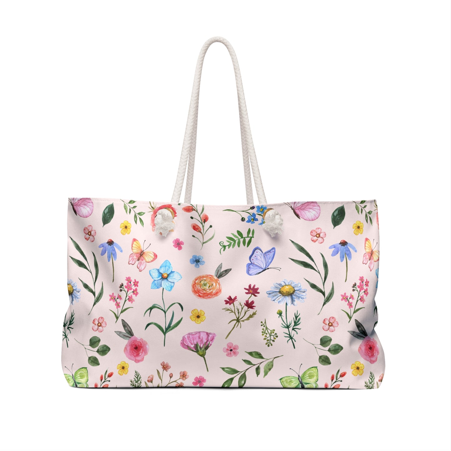 Spring Daisies and Butterflies Weekender Bag
