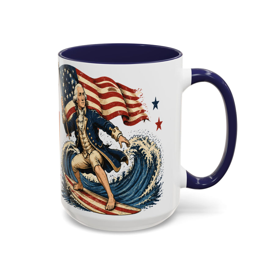 Revolutionary Surfing George Washington Mug