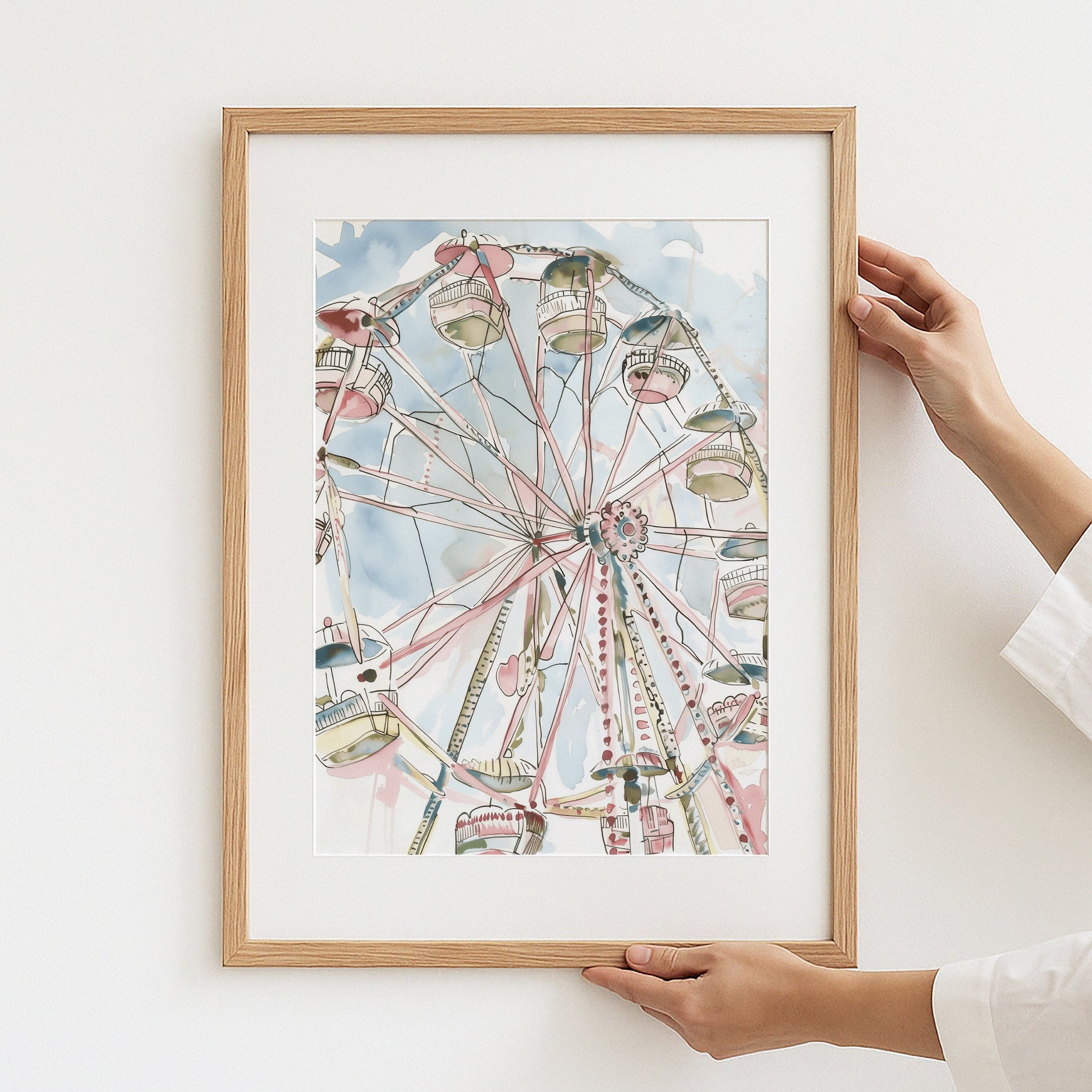 Fairground Ferris Wheel Framed Wall Art Print product type
