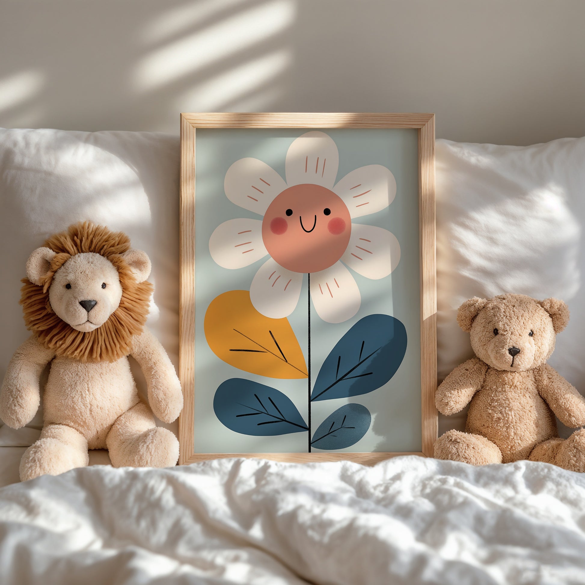 Cheerful Smiling Flower Wall Art Poster Decoration product