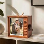 Lighted Hand-Crank Photo Flipbook Frame - Personalized Memory Display