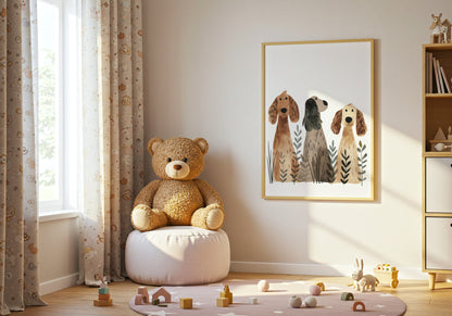 Charming Dogs and Teddy Bear Wall Decor product