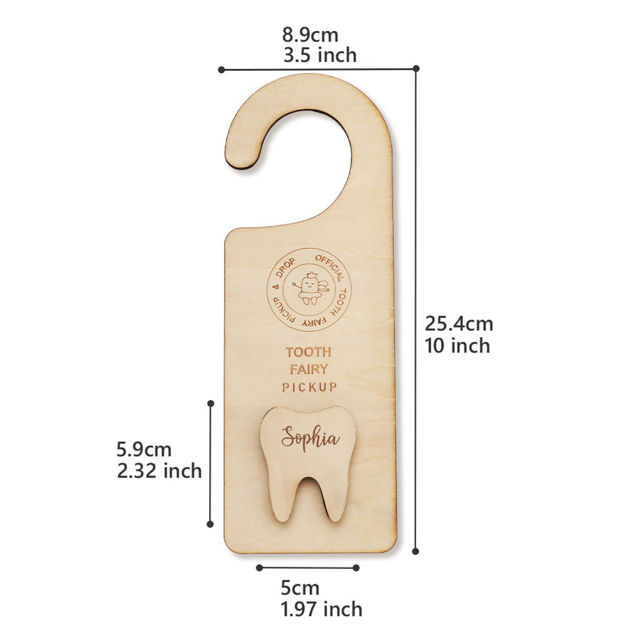 Personalized Wooden Tooth Fairy Door Hanger