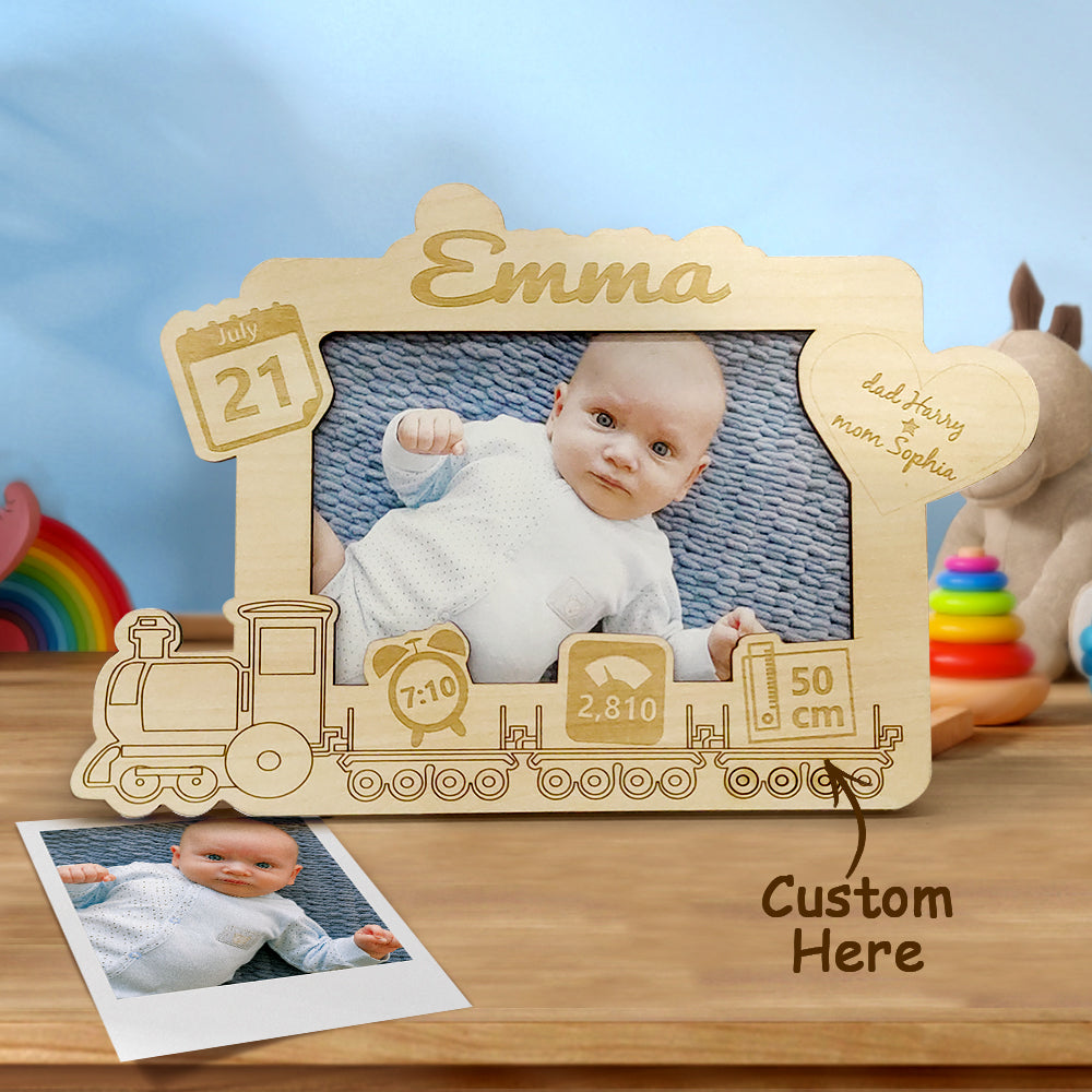 Personalized Newborn Wooden Photo Frame