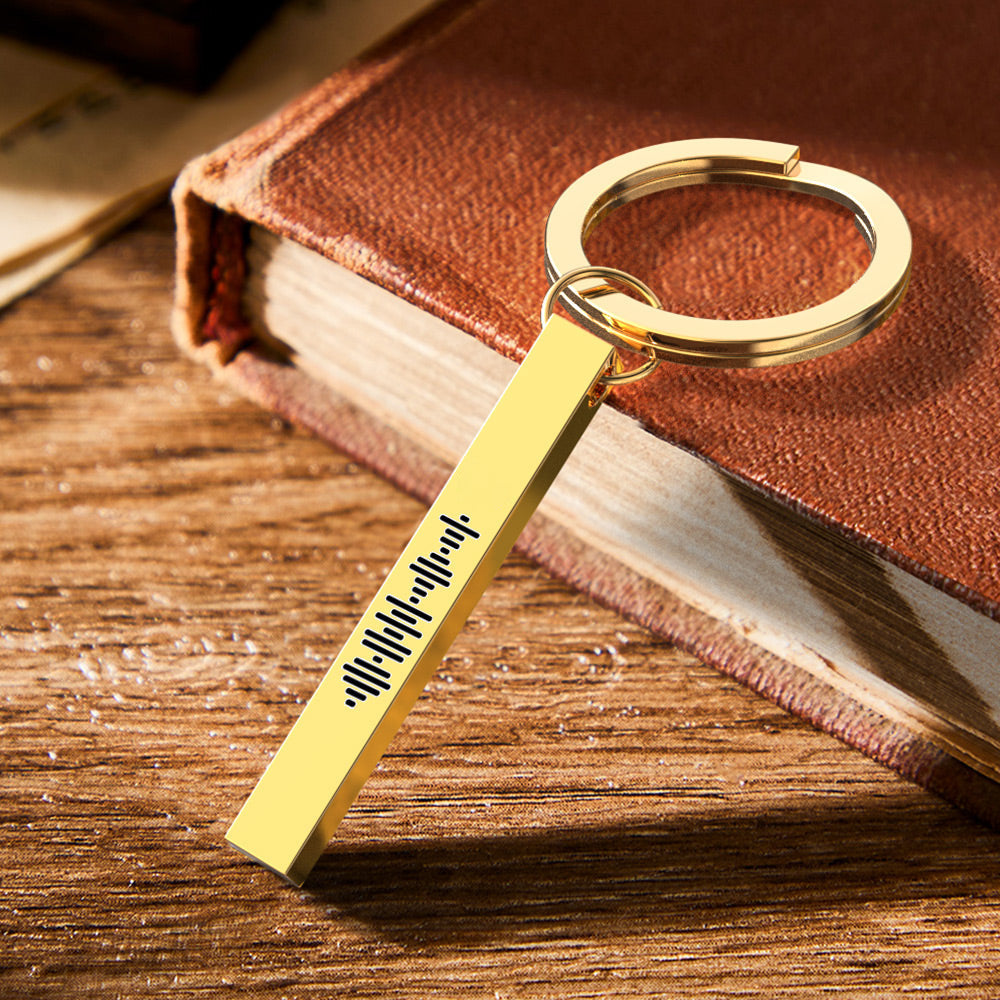 Custom Spotify Code Bar Keychain - 3D Engraved Music Key Chain